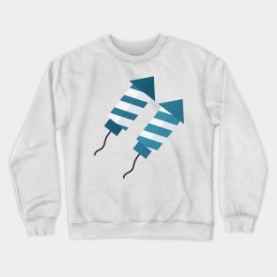 Fireworks rocket icon in flat design Crewneck Sweatshirt